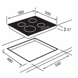  Варильна поверхня Teka ER 60 4G AI AL CI (RUSTICA) 40260711