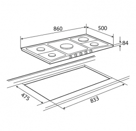  Варильна поверхня Teka EX 90 5G AI AL TR