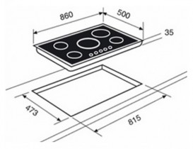 Варильна поверхня газова Тeka EX 90 5G AI AL TR нержавіюча сталь 40224060
