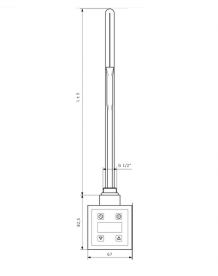 Блок управления для полотенцесушителя Terma KTX3 600 Вт чёрный WEKT306/T/905/S