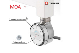 ТЭН для полотенцесушителя Terma Moa 600 Вт кабель спиральный с вилкой хром WEMOA06TCROU