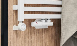 ТЭН для полотенцесушителя Terma Moa 600 Вт скрытый монтаж кабеля RAL 9016 белый WEMOA06T916M