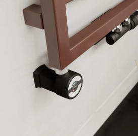 ТЕН для сушки для рушників Terma Moa 600 Вт прихований монтаж кабелю RAL 9005 чорний WEMOA06T905M