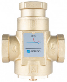 Термічний клапан Afriso ATV 336 DN25 Rp 1'' Kvs 9 номінальна температура 60°C латунь 1633610