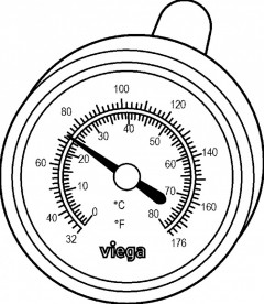 Термометр Viega Fonterra 1006.93 0-80° C 673567
