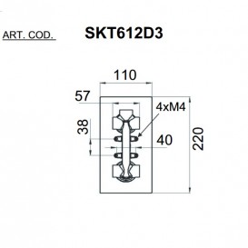 Термостат для душу Daniel Skyline прихованого монтажу хром SKT612D3CR