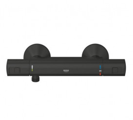 Термостат для душа Grohe Precision Start с душевым гарнитуром Vitalio Start 100 черный матовый UA303908T1