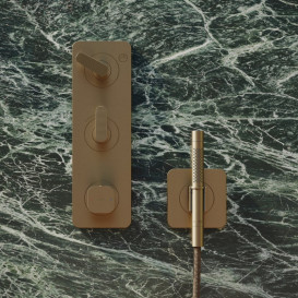 Термостат для душа Hansgrohe Axor Citterio C 2 потребителя матовая бронза 49701140