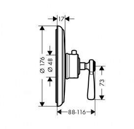 Термостат для душа Hansgrohe Axor Montreux шлифованный никель 16823820