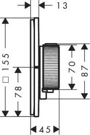 Термостат Hansgrohe Axor ShowerSelect ID HighFlow матовий чорний 36775670