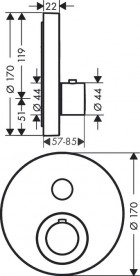 Термостат для душу Hansgrohe Axor ShowerSelect шліфований нікель 36722820