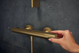 Термостат для душу Hansgrohe Ecostat Fine двовентильний матова бронза 13324140
