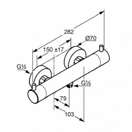 Термостат для душу Kludi Bozz двохважельний чорний 352033938