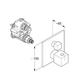 Термостат для душа Kludi Decus встраиваемый одновентильный белый матовый 548105375