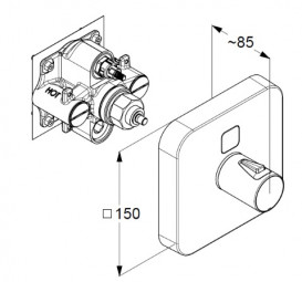 Термостат для душу Kludi Push вбудований хром 389010538