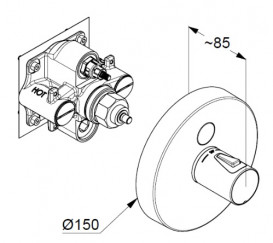 Термостат для душу Kludi Push вбудований хром 389020538