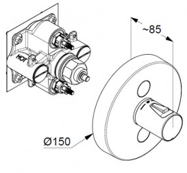 Термостат для душу Kludi Push вбудований хром 389120538
