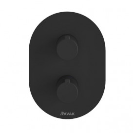 Термостат для душа Ravak Chrome встраиваемый черный X070432