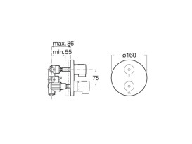 Термостат для душа Roca T-500 скрытого монтажа хром A5A2K18C00
