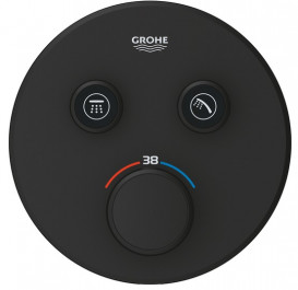 Термостат для душу прихованого монтажу Grohe Grohtherm SmartControl 2 фантомний чорний 29507KF0