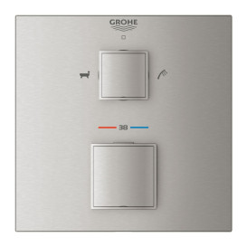 Термостат для душу прихованого монтажу Grohe Grohtherm Cube на 2 виходи суперсталь 24155DC0