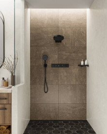 Термостат для душа скрытого монтажа Hansgrohe RainSelect 2 выхода черный матовый 15380670