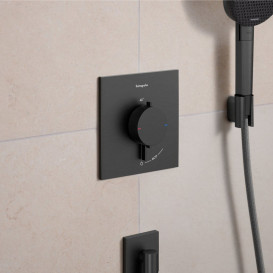 Термостат для душу прихованого монтажу Hansgrohe Ecostat Comfort E 1 споживач чорний матовий хром 33710340