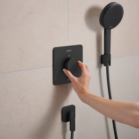 Термостат для душу прихованого монтажу Hansgrohe Ecostat Comfort Q 2 споживача чорний матовий 33713670