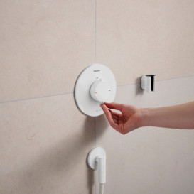 Термостат для душу прихованого монтажу Hansgrohe Ecostat Comfort S 1 споживач білий матовий 33714700