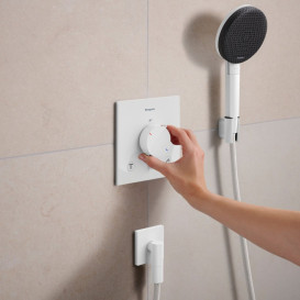 Термостат для душа скрытого монтажа Hansgrohe Ecostat Comfort E 2 потребителя белый матовый 33716700