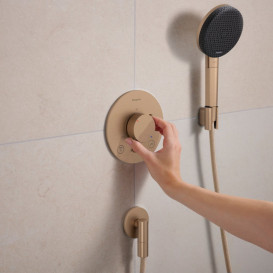 Термостат для душа скрытого монтажа Hansgrohe Ecostat Comfort S 2 потребителя бронза 33718140