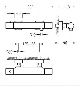 Термостат для душу Tres Loft colors з ручним душем фуксія/хром 20016409FU