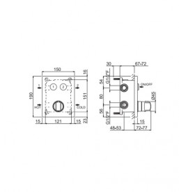 Термостат для душу Vema Wellness прихованого монтажу хром V08140B0010