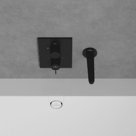 Термостат для душа Villeroy & Boch Conum встраиваемый матовый черный TVS127001000K5
