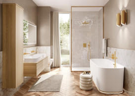 Термостат для душа Villeroy & Boch Conum встраиваемый матовое золото TVS12700200076
