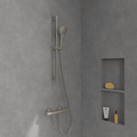 Термостат для душу Villeroy & Boch Universal Taps & Fittings двовентильний матовий нікель TVS00001700064