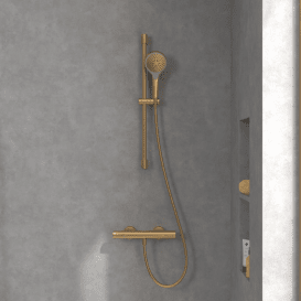 Термостат для душа Villeroy & Boch Universal Taps & Fittings двухвентильный матовое золото TVS00001700076