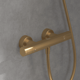 Термостат для душа Villeroy & Boch Universal Taps & Fittings двухвентильный матовое золото TVS00001700076