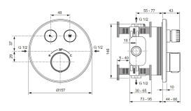 Термостат для душа Villeroy & Boch Universal Taps & Fittings встраиваемый хром TVS00004000061