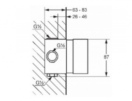Термостат для скрытого монтажа KLUDI внутренний блок 35158
