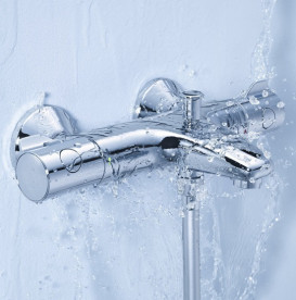 Термостат для ванной Grohe Grohtherm 800 с душевым гарнитуром New Tempesta 100 хром UA34567007