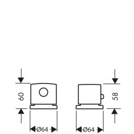 Термостат для ванни Hansgrohe Axor Uno на 2 отвори золото 38480930