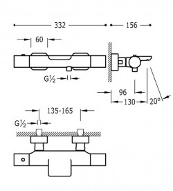 Термостат для ванни Tres Loft colors з ручним душем фуксія/хром 20017409FU