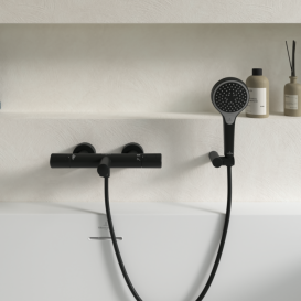 Термостат для ванной Villeroy & Boch Universal Showers двухвентильный матовый черный TVS000035000K5