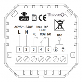 Термостат с WiFi управлением Tervix Pro Line для газового/электрического котла 114331
