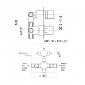 Термостат скрытого монтажа Fiore X-Termo 2 потребителя черный матовый 31NN0993