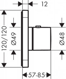 Термостат скрытого монтажа Hansgrohe Axor Citterio E шлифованная бронза 36702140