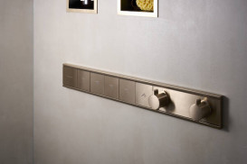 Термостат скрытого монтажа Hansgrohe RainSelect 5 потребителей шлифованная бронза 15384140