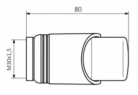 Термостатична головка Terma Noble білий TGGBI007