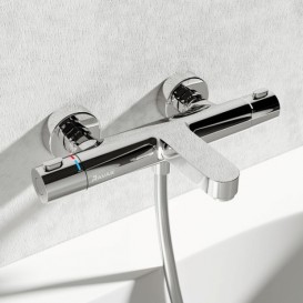 Термостатический смеситель для ванны Ravak Termo 300 TE 023.00/150 двухвентильный латунь хром X070097